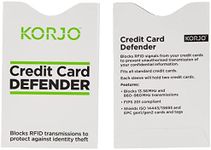 KORJO Unisex Men's Credit Card Holder RFID Protection, White, 9cm US