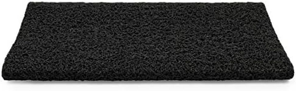 Camco 42962 Black Premium Wrap Around RV Step Rug (PVC Material (17.5" x 18"))