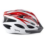 Lifelong Adjustable Cycling Helmet with Detachable Visor | Adjustable Light Weight Mountain Bike Cycle Helmet with Padding for Kids and Adults (LLFAH02, Red & White, 6 Months Warranty)