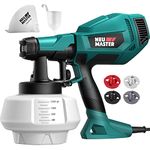 NEU MASTER Paint Sprayer, Easy to Use Spray Paint Gun, 1200ML/4 Nozzles/3 Patterns for Home Interior and Exterior, House Painting, Fence, Ceiling