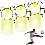 3Pcs Soccer Top Bins Soccer Target Goal Foldable Portable Soccer Training Target Net Easy to Attach and Detach Soccer Goal Target Net for Shooting Accuracy Training Equipment Trainer Gifts QOOWFEANIG