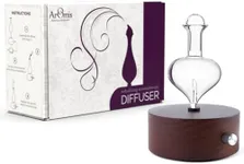 ArOmis Aromatherapy Diffuser - (Solum Nox Eros) Premium Wood & Glass Essential Oil Nebulizer - Professional Grade Waterless Diffuser - No Heat No Plastics