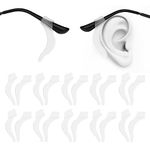 WLLHYF 10 Pairs Silicone Glasses Ear Cushion Grip Keep Glasses from Slipping Soft Comfortable Eyeglass Ear Hook Sleeve Clear Anti Slip Ear Grippers for Sunglasses Reading Glasses(White)