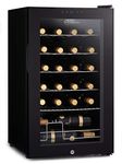 Subcold Viva24 LED – Under Counter Wine Fridge Black | 3-18°C | Wine Cooler | LED + Lock & Key | Glass Door Drinks Cellar | Single-Zone (24 Bottle)