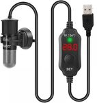 Mini Aquarium Heater,10W USB Powered Mini Fish Tank Heater Adjustable Submersible Aquarium Heater Betta Heater with LED Display Thermostat -for 0.5-1 Gallon Tanks (English Celsius)