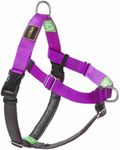 APDEXY No Pull Dog Harness Freedom Walking, Stop Pulling with Two Stainless D-Rings, Comfortable, Sewn-in Instructions Tags for Easy Use (Purple, Large)