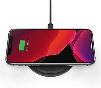 Belkin BoostCharge Wireless Charging Pad 10W (Qi-Certified Fast Wireless Charger for iPhone, Samsung, Google, more) – Black, Wall Adapter Not Included