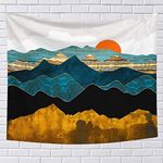 Hodeacc Nature Sunset Landscape Tapestry,Large Size Wall Hanging Abstract Mountain Tapestries Décor Living Room Bedroom Tapestry Home Dorm Decor,78.7 x 59 inch