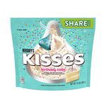 HERSHEY'S Kisses Birthday Cake Flavored with Sprinkles Candy Bag, 10 Oz