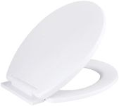 ARVO Soft Close Toilet Seat - Fits Most Standard Pans, Adjustable Bottom Hinges - Value Range Oval Light Weight Toilet Seat - White