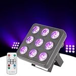 DragonX Stage Light DJ Uplighting Par Lights Flat Slim RGBW Party DMX Modes 9x4W Ultrabright for Parties Wedding Church Gig Bars Events Disco Lights LED Party Dance Party Lights Package Wireless