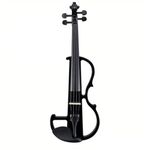 Full Size Electric Silent Violin With Case Bow Connecting Line Black