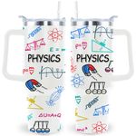 sxmluedn Physics Gifts Teacher Gifts Physics Insulated Tumbler Cup Physics Teacher Appreciation Gifts For Women Men 40 Oz Physics Teacher Travel Mug With Straw And Handle