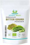 Herbal Magic's Organic Bitter Gourd Powder-Great Green Vegetable-Also Known as Karela, Bitter Melon,Balsam-pear. Free from Fillers & Preservatives- of&G UK Organic Certified- 100g (Pack of 1)