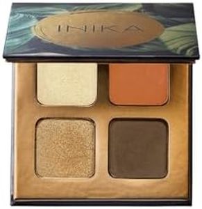 INIKA Eyeshadow Quad - Sunset | Blendable, Natural Mineral Pigments, Sunset and Neutral Tones, Long Lasting, Matte and Shimmer