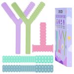 ERKOON 5 Pack Sensory Chew Toys for Autistic Children, Silicone Chewy Tubes Teething Tubes for Autism, ADHD, SPD, Chewies with Special Needs, Oral Motor Chewy Tool for Sensory Kids