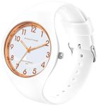 Ladies Watches Waterproof Watches for Women Sports Watches Womens Watch with Big Face and Soft Silicone Strap Girls Watches Simple Watch for Teenager Nurse Watch with Secondhand White Black Pink