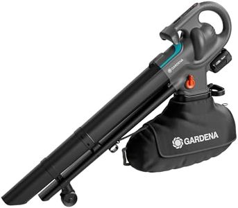 Gardena Akku-Laubsauger/-Bläser PowerJet Collect 18V P4A Ready-to-Use Set: Starker Luftstrom, Schneller Moduswechsel, Einstellbare Geschwindigkeit, Fangsack, Kabellos (14895-20)