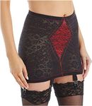 Rago Women's Extra Firm Shaping Open Bottom Fashion Girdle, Red/Black, Small (fits like US 26)