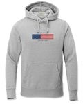 ADRO Hoodies for Men | Printed Hoodie for Men | Cotton Hoodie | Mens Hoodies | Sweatshirt for Men | Hooded Hoodie | H24-FLAG-GR-L Grey