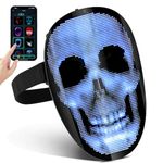 Halloween Face Mask 3600 Beads LED Transforming Face Mask LED Lighted Face Transforming Mask Costume Cosplay Cool Stuff