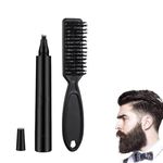 Beard Pencil Filler for Man Water Proof Pen and Beard Brush Long Lasting Coverage Natural Finish Mustache Repair Shape, Effective Enhance Facial Hair-1PCS