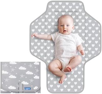 Baby Portable Changing Pad Travel - Waterproof Compact Diaper Changing Mat with Built-in Pillow - Lightweight & Foldable Changing Station, Newborn Shower Gifts