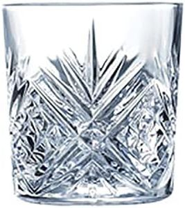 Arcoroc Broadway L7254 Lot de 6 verres en cristal taillés à l'ancienne Capacité 300 ml