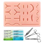 Ultrassist Suture Kit for Medical Students, Suture Stitching Kit with 19 Pre-Cut Wounds, Suture Instruments, Various Suture Threads and Needles, Ideal Practice Suture Training Kit (Education Use Only)