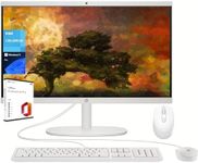 HP All-in-One Desktop Computer - 21.5" FHD Display, Intel Celeron J4025, Webcam, WiFi 6, HDMI, Windows 11 Pro, with Microsoft Office Lifetime License & Wireless Silent Mouse (8 GB RAM | 512 GB SSD)