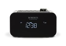 Roberts ORTUS2BK DAB+/DAB/FM Alarm Clock Radio with USB Smartphone Charging - Black