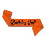 My Pretty Little Gifts Birthday Girl Sash - 160cm: Orange - 16th 18th 21st 30th 40th 50th 60th