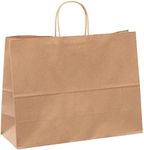 250 Pcs Brown Paper Bags with Handl