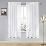 DWCN Sheer Curtains White Voile Cur