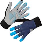 Endura Men's Windchill Bike Gloves for Mountain & Road Cycling Hi-Viz Blue, Large