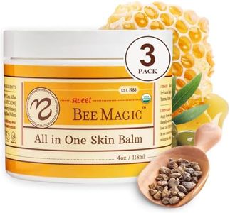 Sweet Bee Naturals - Organic Certified All-in-One Balm & Ointment for Face & Body, Multipurpose Moisturizer for Dryness, & Irritation, Bee Magic Skin Care Essentials - 3 Jars (4oz Each, 12oz Total)