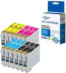 ECSC Compatible Ink Cartridge Replacement for Epson Stylus SX230 SX235W SX420W SX425W SX435W SX440 SX445W SX525WD SX535WD SX620FW Stylus Office B42WD BX305F BX305FW BX320FW BX525WD (B/C/M/Y, 12-Pack)