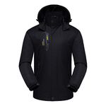 Naudamp Men's Outdoor Waterproof Jacket Lightweight Softshell Rain Coat Climbing Hiking Clothes Mountain Multi-Pockets Windbreaker