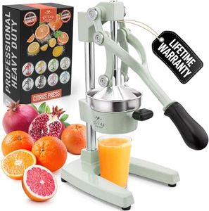 Zulay Kitchen Cast Iron Juicer - Heavy Duty Manual Juicer with Detachable Strainers for Easy Cleaning, Orange Juice Press for Citrus Fruits, Perfect for Bartenders, Juice Lovers & Health Enthusiasts