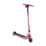 Globber E Motion 6 Electric Kids Scooter - Dual Braking System - Adjustable Handlebars - Light Up - 6 Years Plus - 2 Year Warranty (Coral Pink)