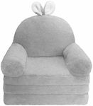 MONKISS 2-in-1 Toddler Couch Chairs Comfy, Kids Chair Couch, Mini Couch, Flip Out Sherpa Kids Sofa, Baby Couch, Chair for Toddlers 1-3, Kids Lounge Chair Reading Chair, Kids Couch Bed Fold Out