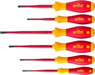 Wiha 3201ZK6 SoftFinish Electric Slimfix Slotted Screwdriver Set (6 Pieces)