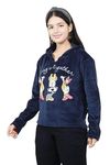 Neysa Girls Wool Sweatshirt & Hoodies (8-9 Years, Navy Blue)