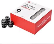 Richword Prewound Bobbins 144pcs (Class 15) Size A Plastic Sided, 75D/2(60WT) Polyester Bobbin Thread for Single Needle Embroidery and Sewing Machine,Black 130 Yards