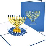 PopLife Hanukkah Menorah 3D Pop-Up Greeting Card - Happy Chanukah Holiday for Family and Friends - for Wife, for Grandma, for Aunt, for Boyfriend, for Rabbi