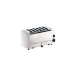 Dualit 3 kW Classic 6 Slice Vario Toaster, White, Hand Built in The UK, Replaceable Proheat Elements, Heat Slot Selector, Defrost Bread, Timer, Replaceable Parts, E975