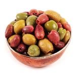 Dorri - Mixed Italian Olives Pitted 1kg | Premium Quality, Authentic Italian Olives, Sicilian Olives, Healthy Party Snack, Nocellara Olives, Leccino Olives, Green & Black Olives (from 250g to 3kg)