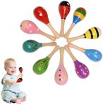 Wooden baby maracas,4 Pcs Maracas,C