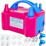 Electric Balloon Pump, Portable Electric Balloon Inflator Pump with 14 Balloon Arch Kits, Dual Nozzle & 2 Modes & 600W, Balloon Blower Machine for Balloons Decoration for Party, Wedding and Birthday