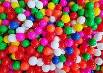 EEOVEE, 48 Pcs 3 cm Soft and Safe Multi Colour Fun Packed Plastic Pool Balls for kids. 8 Colorful, Stimulating and Easy-to-Grasp Plastic Balls for Kids with Soft edged Balls. (BPA-Free and Non-Toxic Plastic Balls for Kids - ISI 9873 Safety Certified)